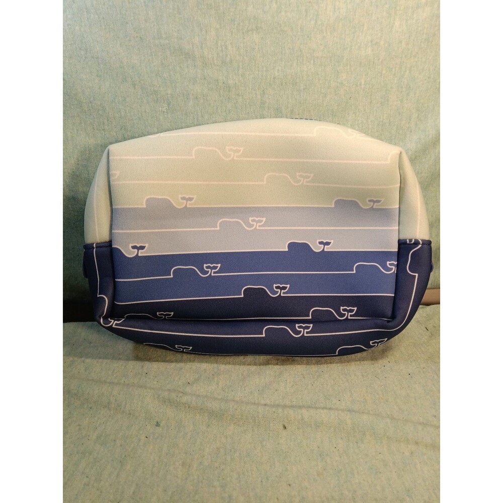 Vineyard Vines neoprene cosmetics clutch bag w/whales